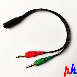 Jack chia audio và mic bọc dù AVM03