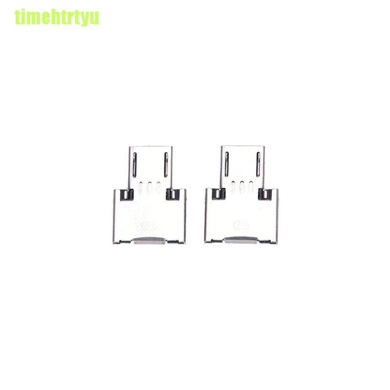 ANDROID Set 2 Đầu Chuyển Đổi Từ Micro Usb Đực Sang Usb Cái Timehttyu