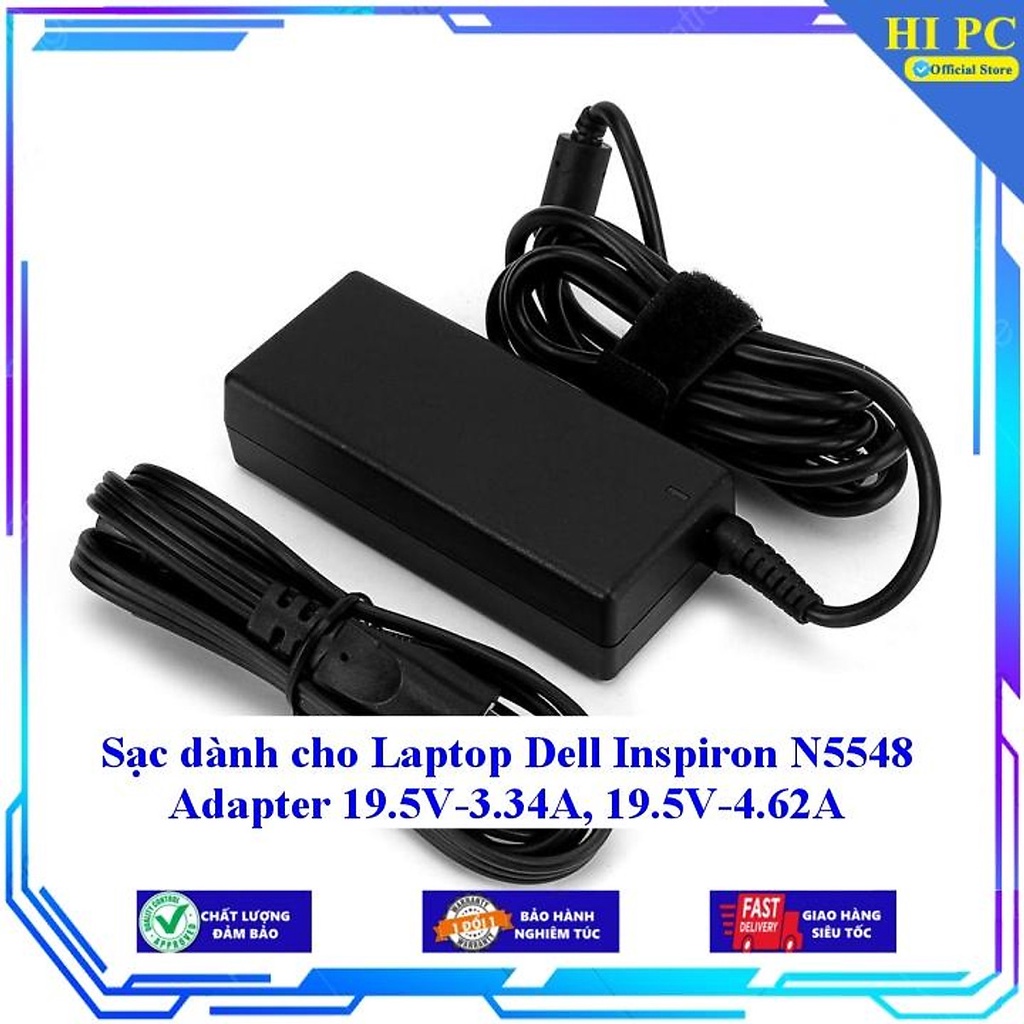 Sạc dành cho Laptop Dell Inspiron N5548 Adapter 19.5V-3.34A 19.5V-4.62A - Hàng Nhập khẩu