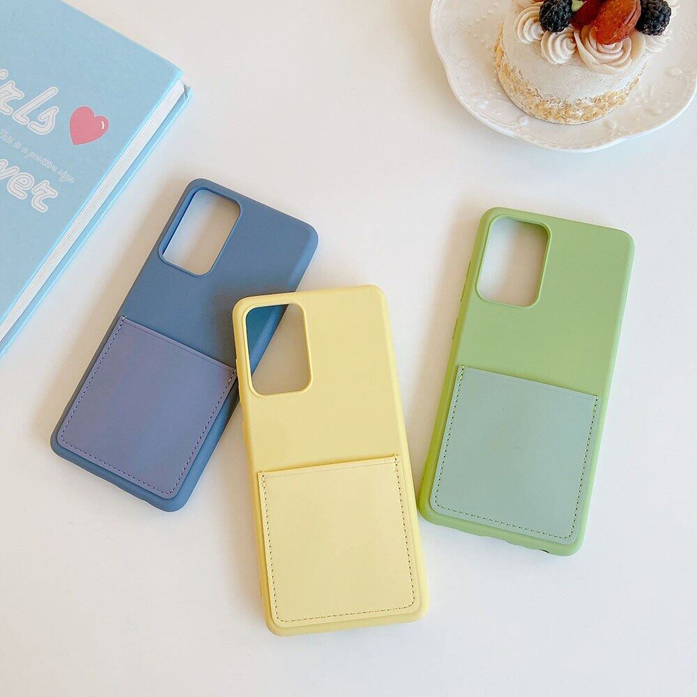 Hoco Ốp Điện Thoại Silicon Mềm Màu Kẹo Có Ngăn Đựng Thẻ Cho samsung galaxy s23 s22 s21 s20 ultra note 20 a51 a33 a53 a32