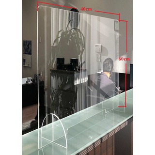 Tấm chắn , vách ngăn mica kích thước 40x60 chống giọt bắn khi nói chuyện
