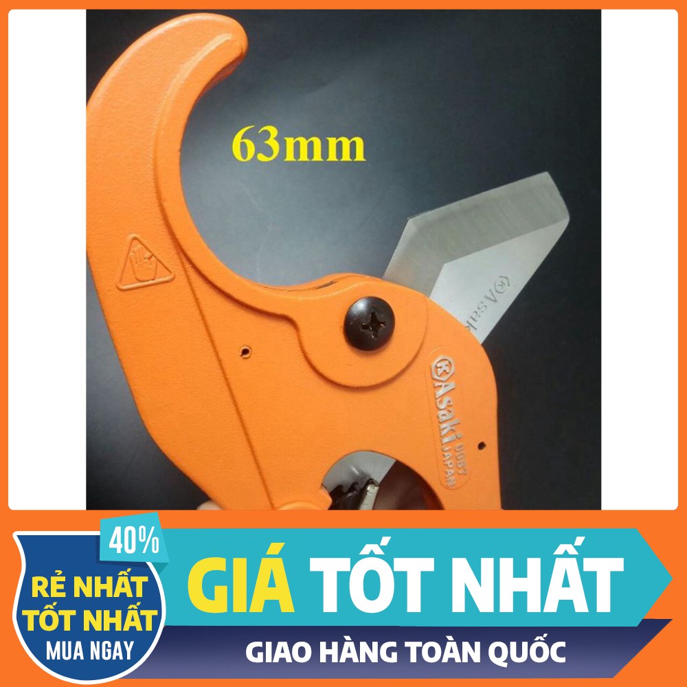 [ HÀNG CHÍNH HÃNG - GIÁ TỐT NHẤT ] Kéo cắt ống nhựa PVC, PPR, PE đa dạng, hạng nặng Asaki 35mm, 42mm, 63mm(CHO KHÁCH XEM