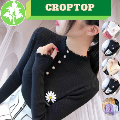 ÁO CROPTOP CỔ LỌ  ÁO CROPTOP THUN GÂN CỔ LỌ CT19 -ich