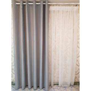 [Shopee trợ giá] Rèm cửa chống nắng trơn, 190cmx270cm, khoen ore, oải hương R1-21