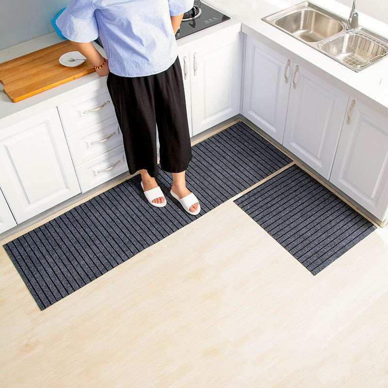Thảm bếp vải polyester đế cao su thấm nước chống trơn trượt đa kích thước | BigBuy360 - bigbuy360.vn