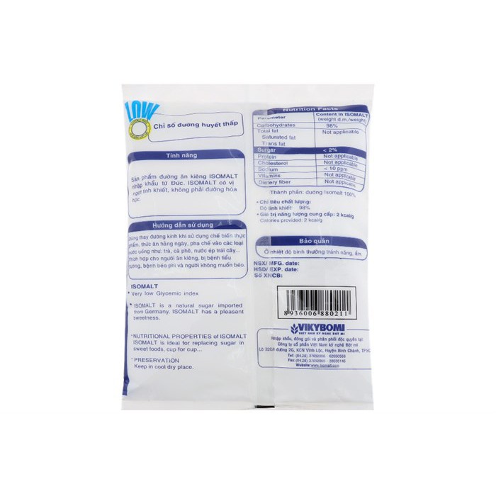 Đường ăn kiêng Isomalt vikybomi Gói 300G