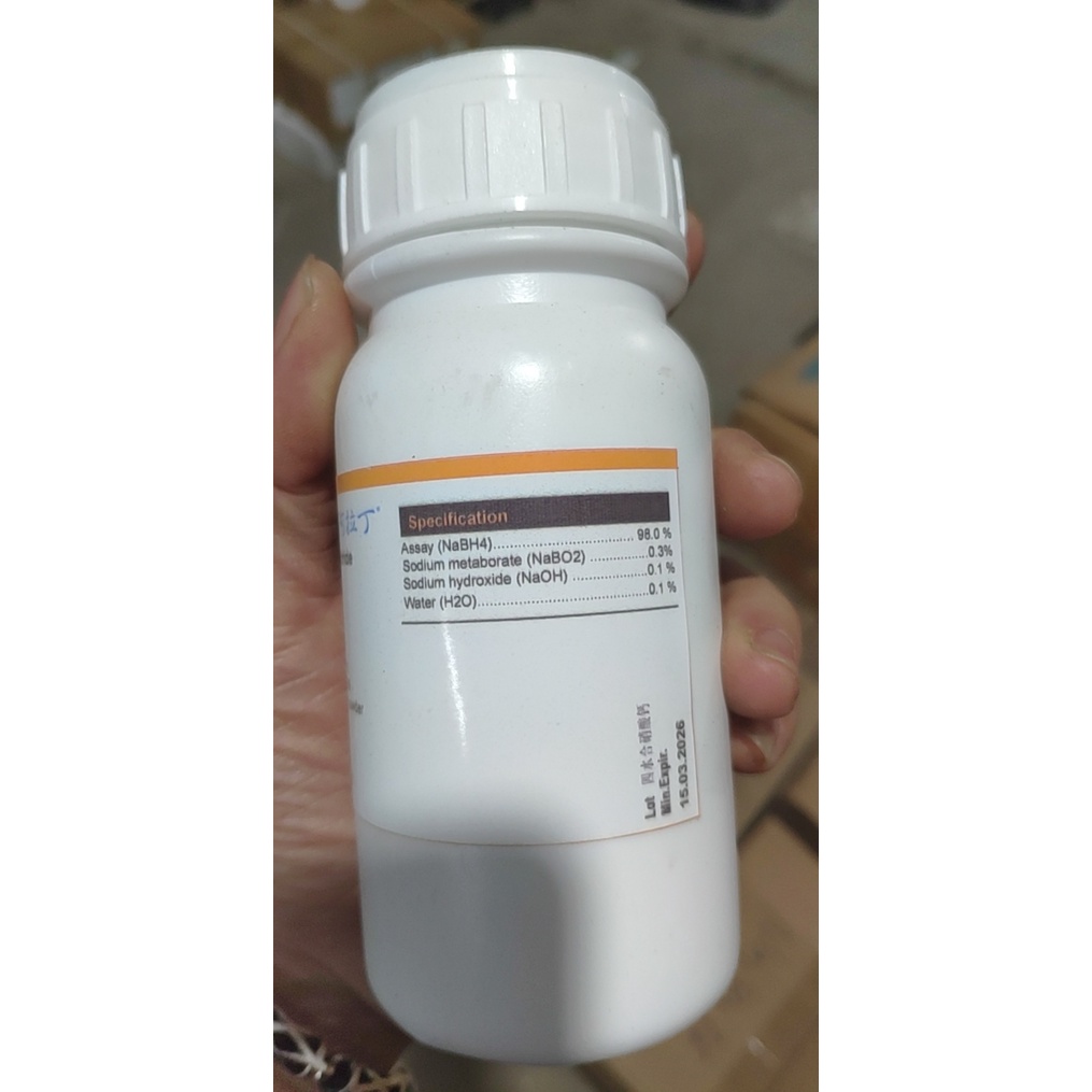 Hoá chất SODIUM BOROHYDRIDE - NABH4 - ALADDIN lọ 100g 13762-51-1