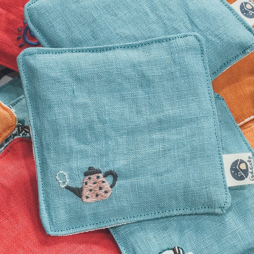 Lót Ly từ vải Linen thêu hoạ tiết | BigBuy360 - bigbuy360.vn