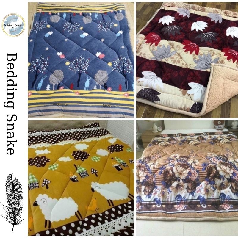 Chăn lông cừu 3 lớp loại 1 siêu ấm cao cấp , chăn lông cừu đại hàn căng phồng kích thước 1m8x2m