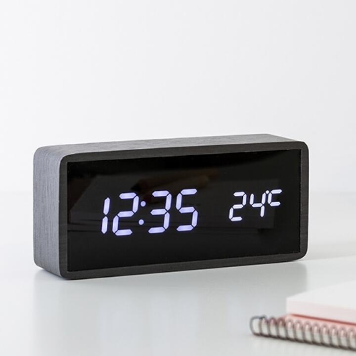 Đồng Hồ Để Bàn Báo Thời Gian ARTBOX Hàn Quốc Bề Mặt Tráng Gương Khung Gỗ Màu Nâu