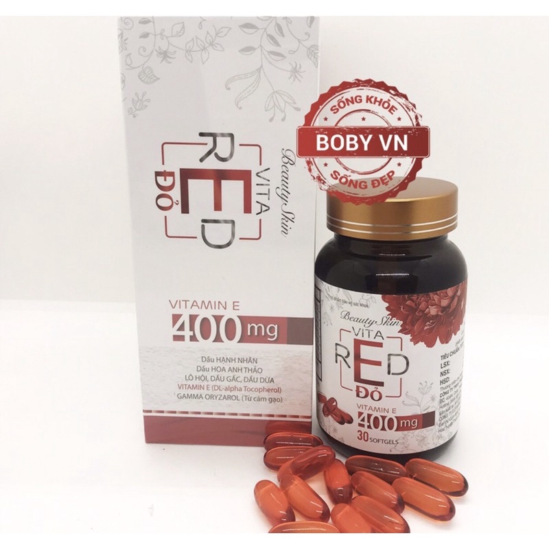 _VIÊN UỐNG BỔ SUNG VITAMIN E BEAUTY SKIN VITA RED  ĐỎ