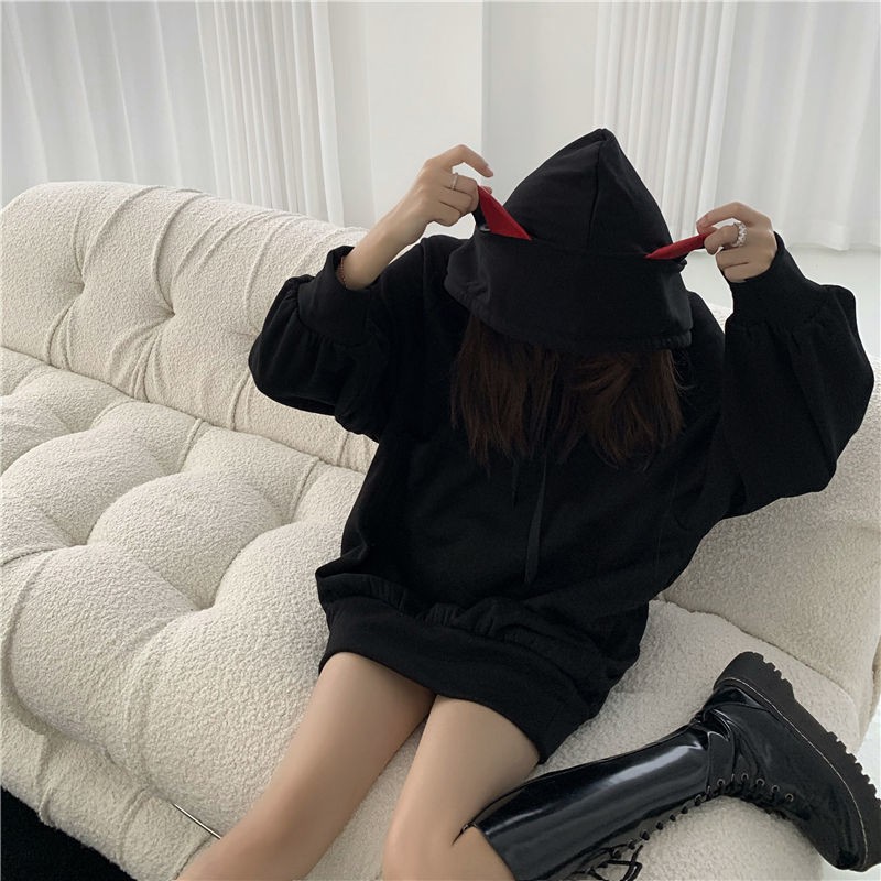 Áo hoodie tai mèo tay dài thời trang xinh xắn