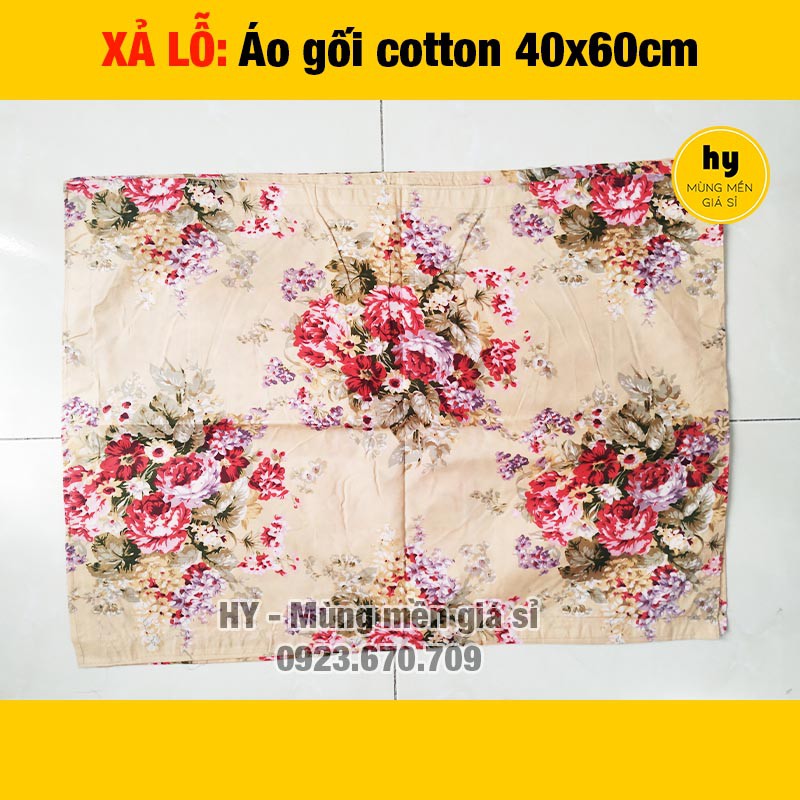 [XẢ LỖ] Áo gối cotton 40x60cm nhiều màu lựa chọn | Mùng mền giá sỉ Hy