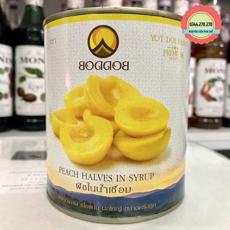 [Mã 155FMCGSALE giảm 7% đơn 500K] Đào ngâm Thái Lan Boddob Nắp giật