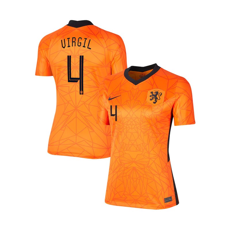 Áo thi đấu đội tuyển quốc gia sân nhà Hà Lan 2021-22 Nữ có in Virgil 4 Áo thi đấu bóng đá Netherlands Home Away National Team Shirt 2021-22 Womens with Virgil 4  printing jersi Football Jerseys