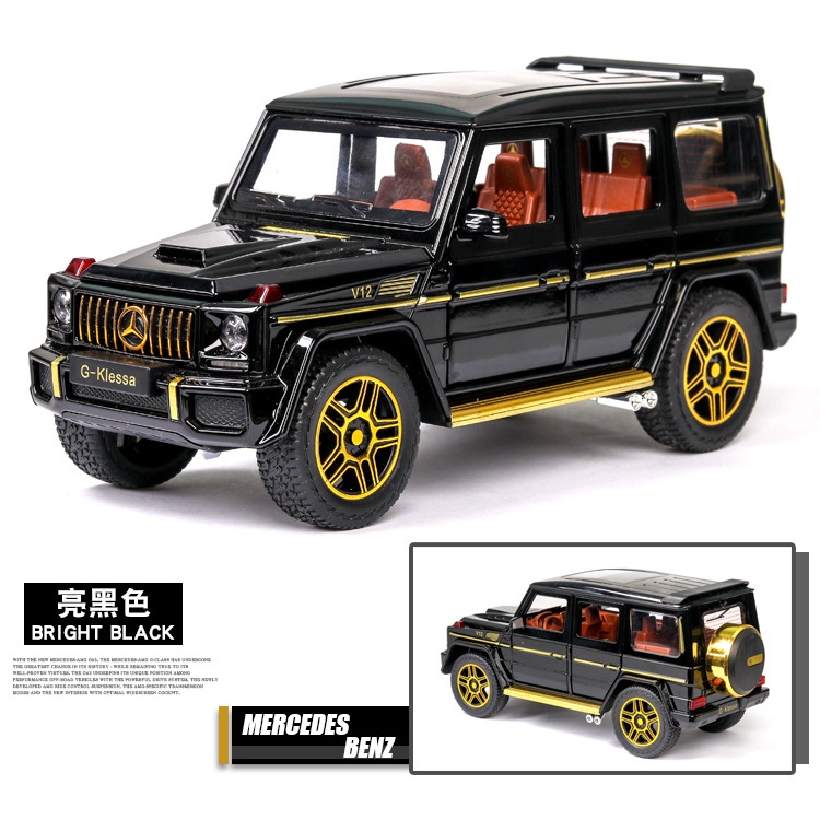 Mô hình xe ô tô Mercedes-Benz G63 tỉ lệ 1:24 bằng kim loại xe có âm thanh và đèn