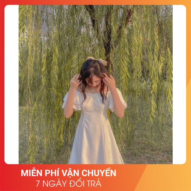 Váy trắng trễ vai tay bồng dáng xoè 24April 🌸 đầm trắng trễ vai cánh tiên tiểu thư hàng đẹp | BigBuy360 - bigbuy360.vn
