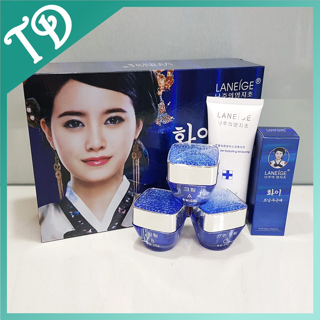 Mỹ phẩm Laneige xanh (5in1), Kem Laneige trắng da, làm mờ nám cao cấp Hàn Quốc.
