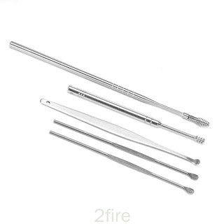 [Hàng mới về] Bộ 5 món dụng cụ lấy ráy tai bằng thép không gỉ đa dụng