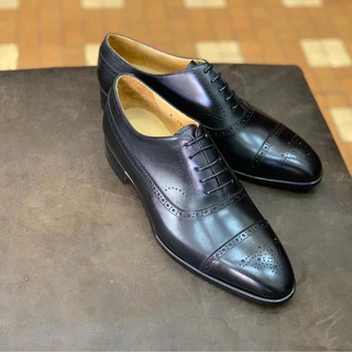 Giày Oxford - Kiểu Balmoral - Phom D - Da bê Ý - Đế khâu Blake
