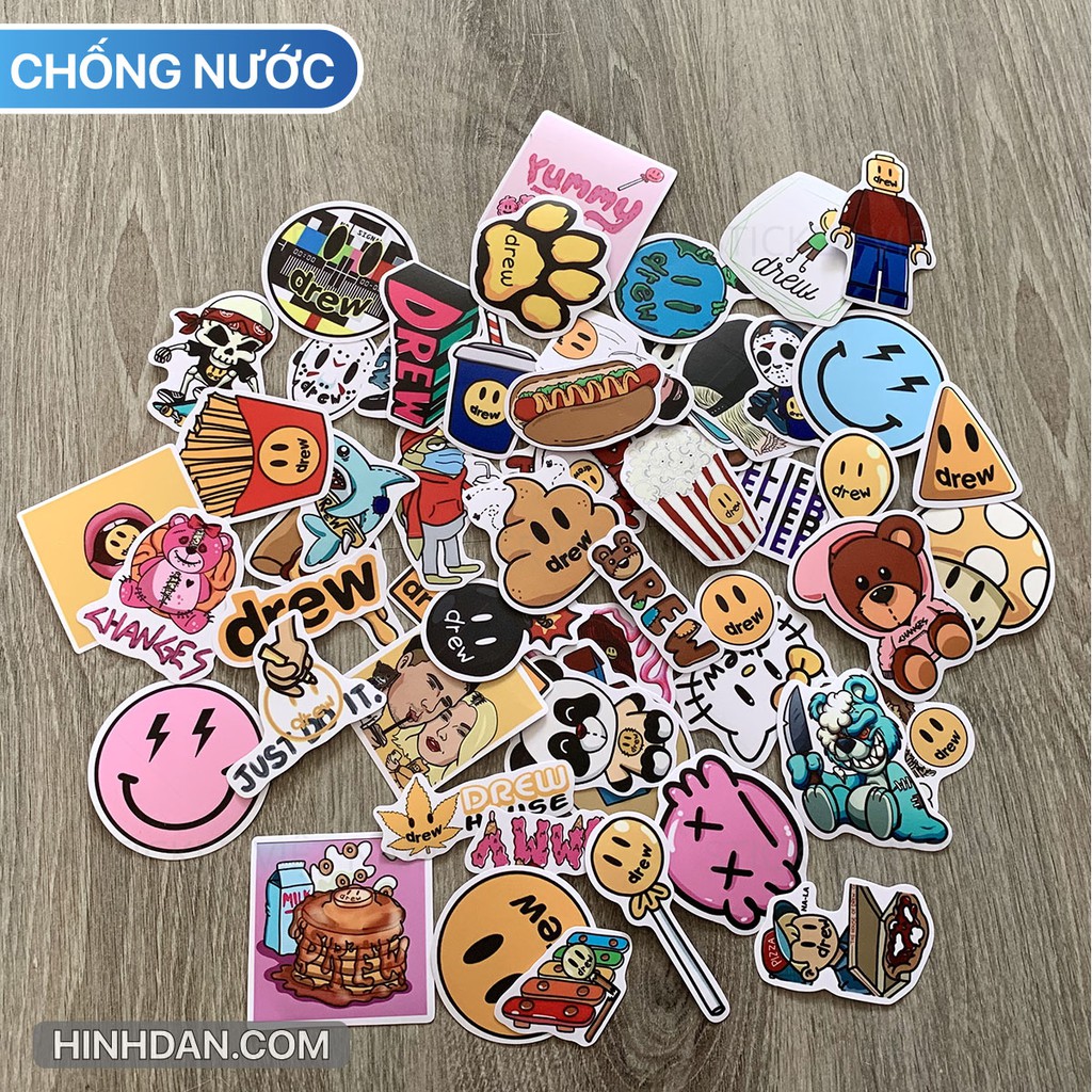 Hình Dán Drew Chống Nước Trang Trí Laptop, Máy tính, Nón Bảo Hiểm | Sticker Việt Nam