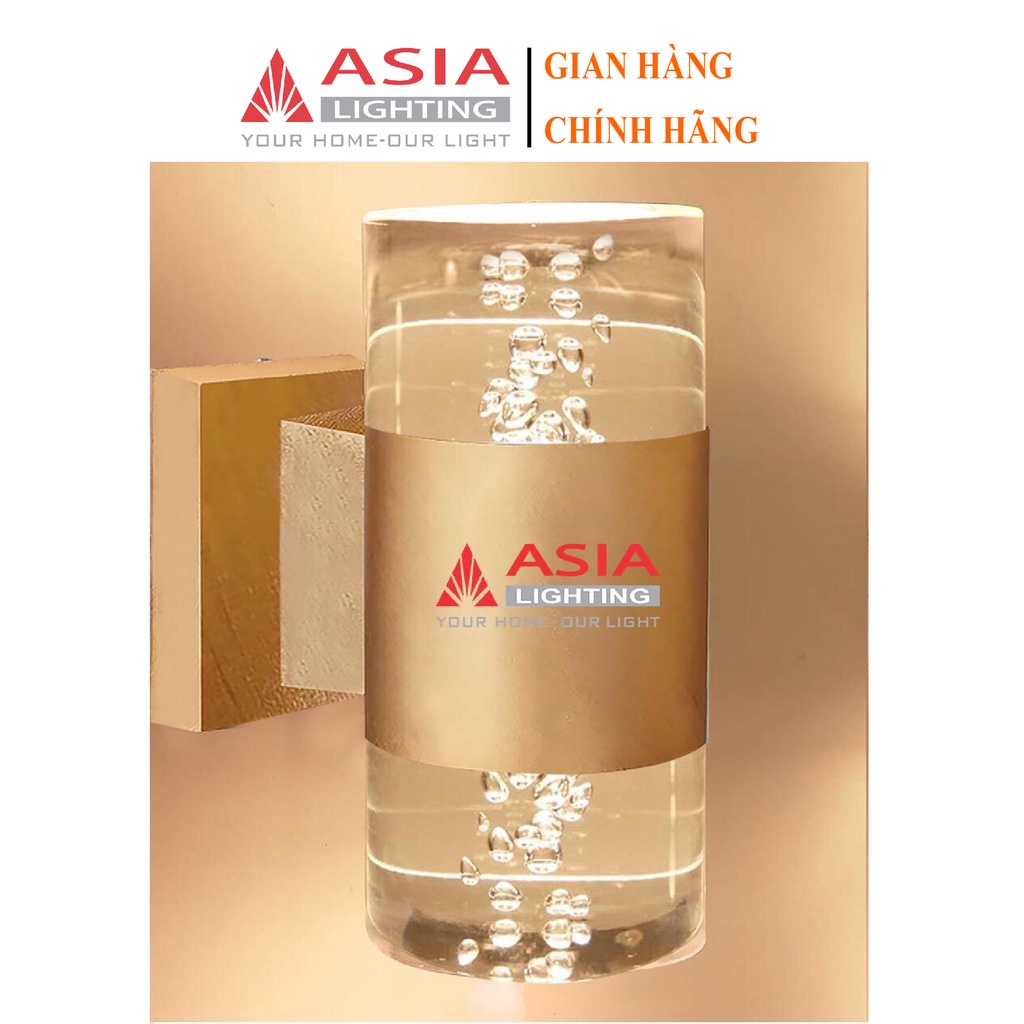 Đèn Tường Nội Thất Trang Trí Phòng Khách Cầu Thang 2 Đầu Chính Hãng ASIA Mẫu Đẹp 5 Màu Ánh Sáng