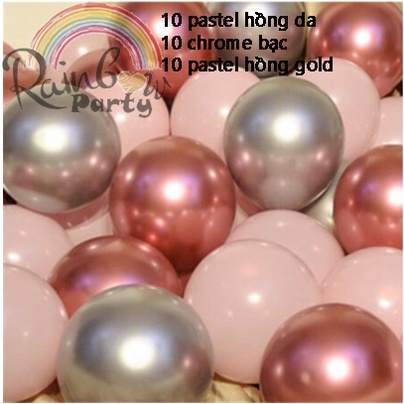 Set bong bóng phối màu siêu ngọt ngào decor trang trí tiệc, sinh nhật