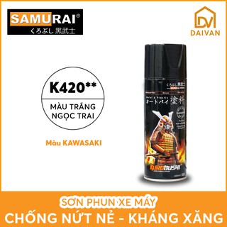 Chai sơn Samurai K420** Màu trắng ngọc trai - Màu Kawasaki