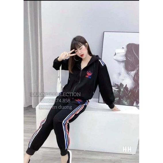 bộ thể thao sọc màu