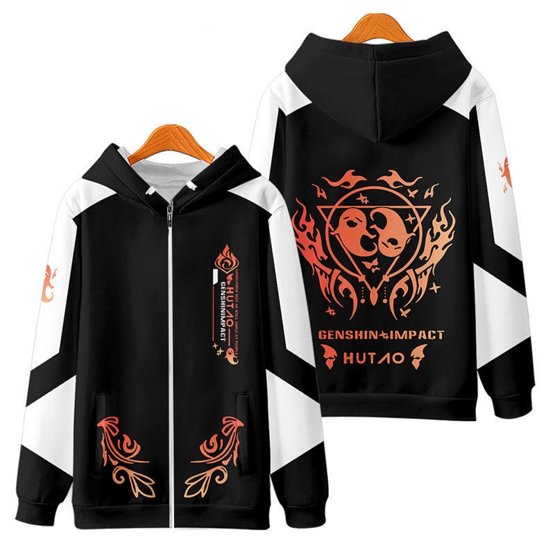 Áo Khoác Hoodie Tay Dài Có Khóa Kéo In Họa Tiết 3D Thời Trang Nhật Bản 2022 Dành Cho Nam Nữ