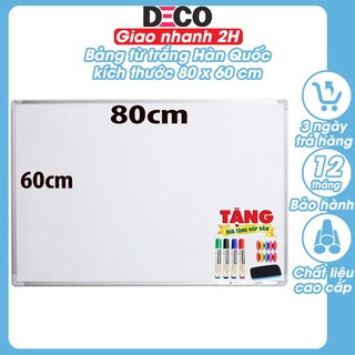 (TẶNG KÈM 4 BÚT LÔNG, 10 NAM CHÂM, 1 BÔNG LAU) Bảng Từ Trắng Cao Cấp 60x80cm, Bảng Viết Bút Dạ, Bút Lông Văn Phòng