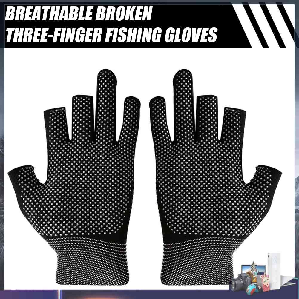 Găng Tay Câu Cá 3 Ngón Chống Nắng Chống Trượt