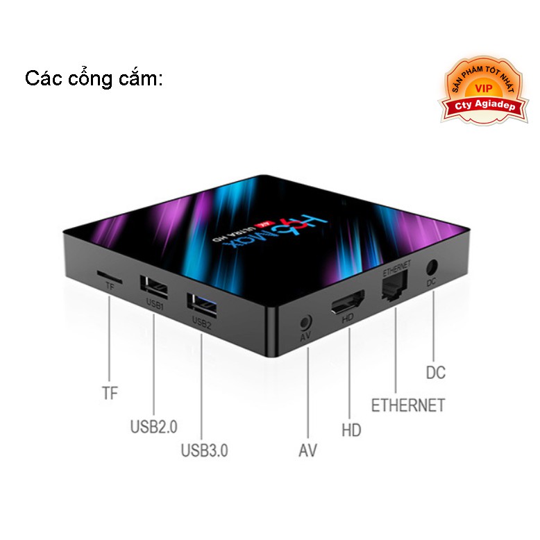 TVBOX Bluetooth xịn mới Android 10 H96MAX 2G, Tivibox giúp TV truy cập internet, youtube, game