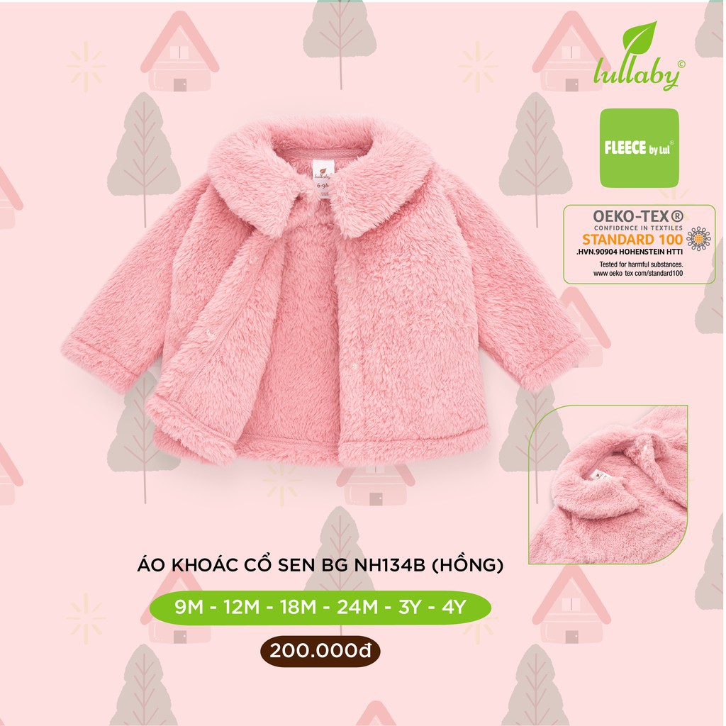 Áo khoác lông LULLABY cho bé trai và bé gái từ 9 tháng đến 4 tuổi cao cấp