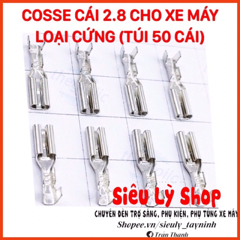 Giắc cos xe máy 2.8 CÁI - Loại cứng (túi 50 cái)