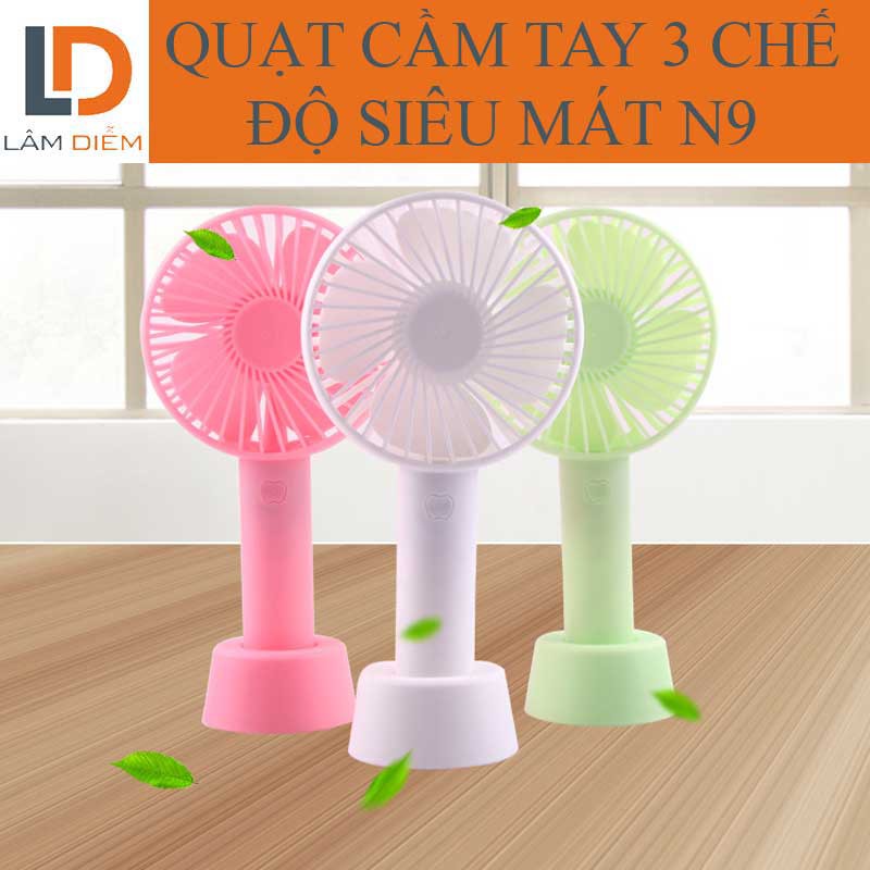 QUẠT MINI SẠC USB CẦM TAY QUẠT ĐỂ BÀN 3 CHẾ ĐỘ SIÊU MÁT N9 | BigBuy360 - bigbuy360.vn