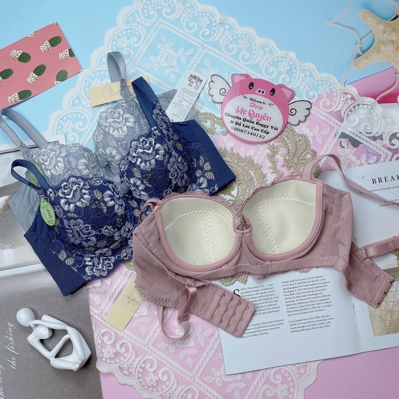 Áo ngực, áo lót ren hoa không mút gọng dẻo siêu mềm nâng tôn dáng vòng 1