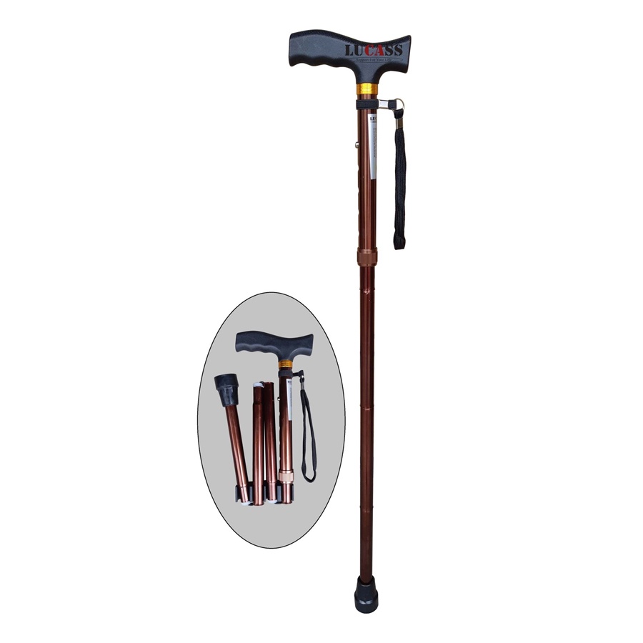 Gậy chống 1 chân gấp gọn cho người giàBatoong Lucass USA B27. Gậy chống trơn trượt cho người già tập đi [B3T Store]