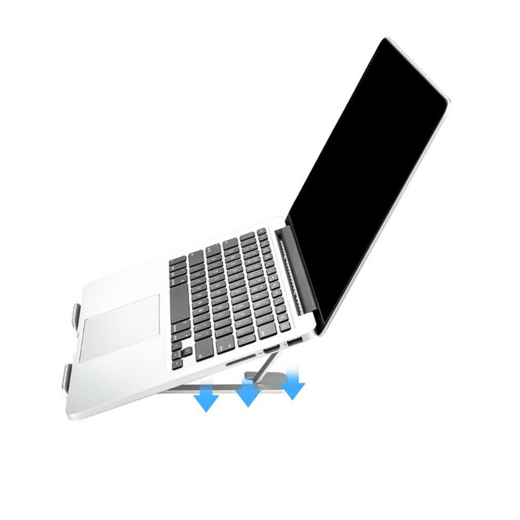 Giá đỡ laptop nhôm tản nhiệt, Giá nâng laptop có 6 nấc điều chỉnh làm bằng hợp kim nhôm cao cấp -dc3938
