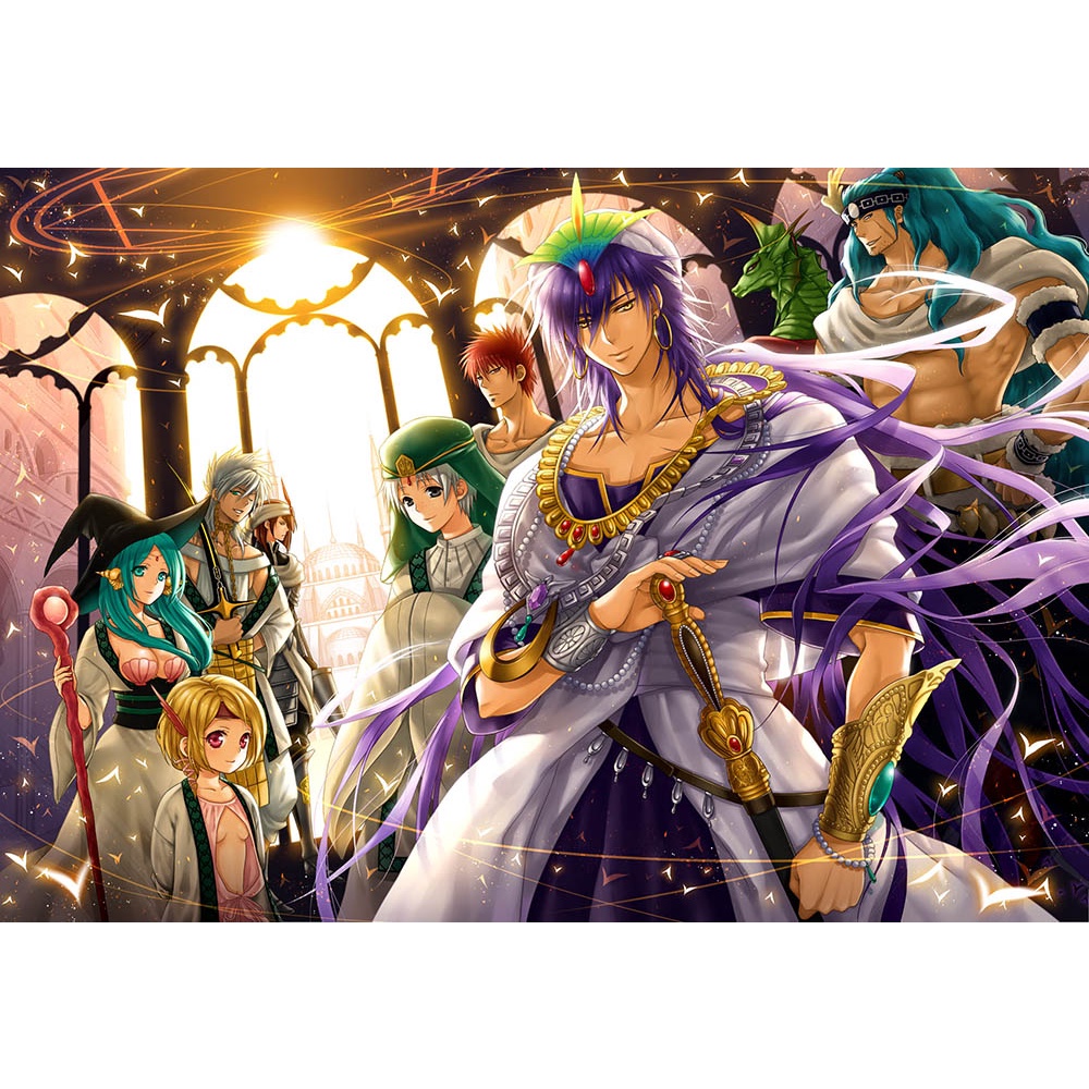 Poster A3 dán tường Anime, decal 30x42 trang trí có keo Magi The Labyrinth Of Magic Wallpapers 1