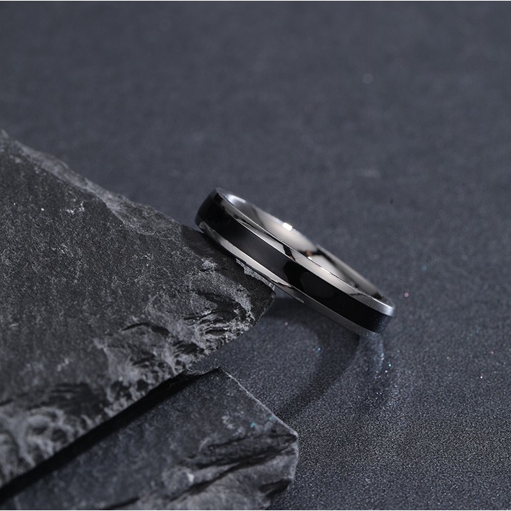 Nhẫn Nam Nữ Bạc Đẹp Cá Tính Unisex HipHop Basic Ngầu Trơn Nam Ring Lucifer Store Nhẫn Titan Không Gỉ-Proxy Ring Bản Nhỏ