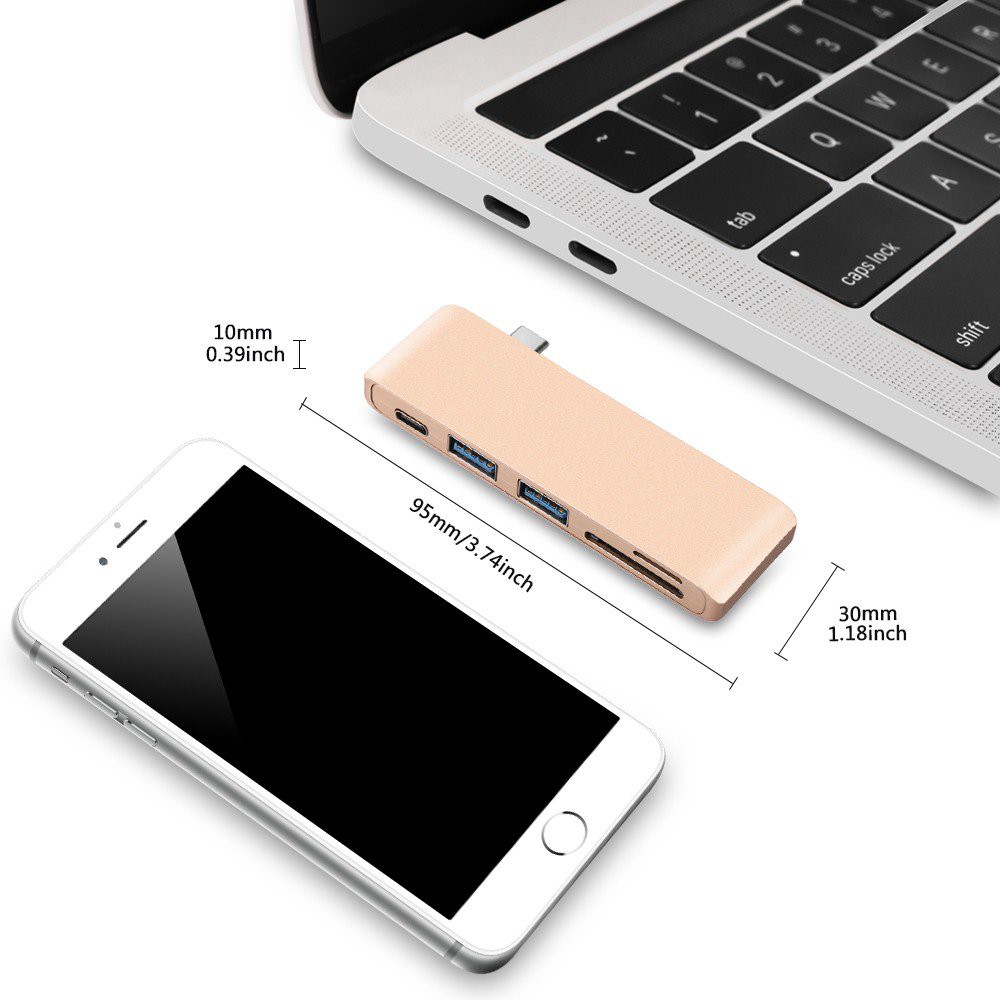 【Tất Cả Đều Tại Chỗ】Hub chuyển đổi đọc thẻ Type C sang USB 3.0 Cho MacBook Pro 13 15 Mac Air 13.3 A1932 2018 2019 A2159  | BigBuy360 - bigbuy360.vn