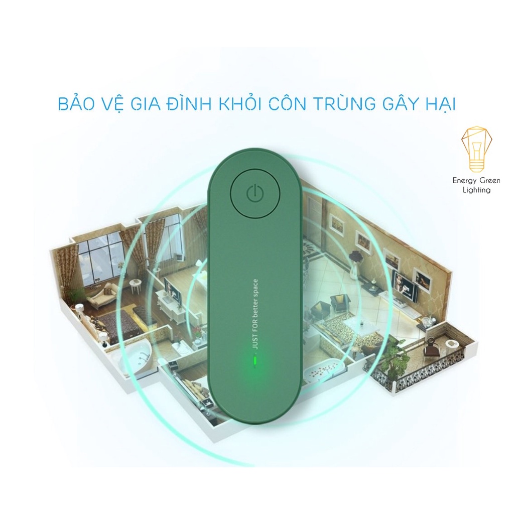 Máy Đuổi Ruồi, Muỗi Energy Green Lighting CT-621 - Đuổi Côn Trùng Bằng Sóng Siêu Âm Không Gây Hại Cho Con Người Và Vật N