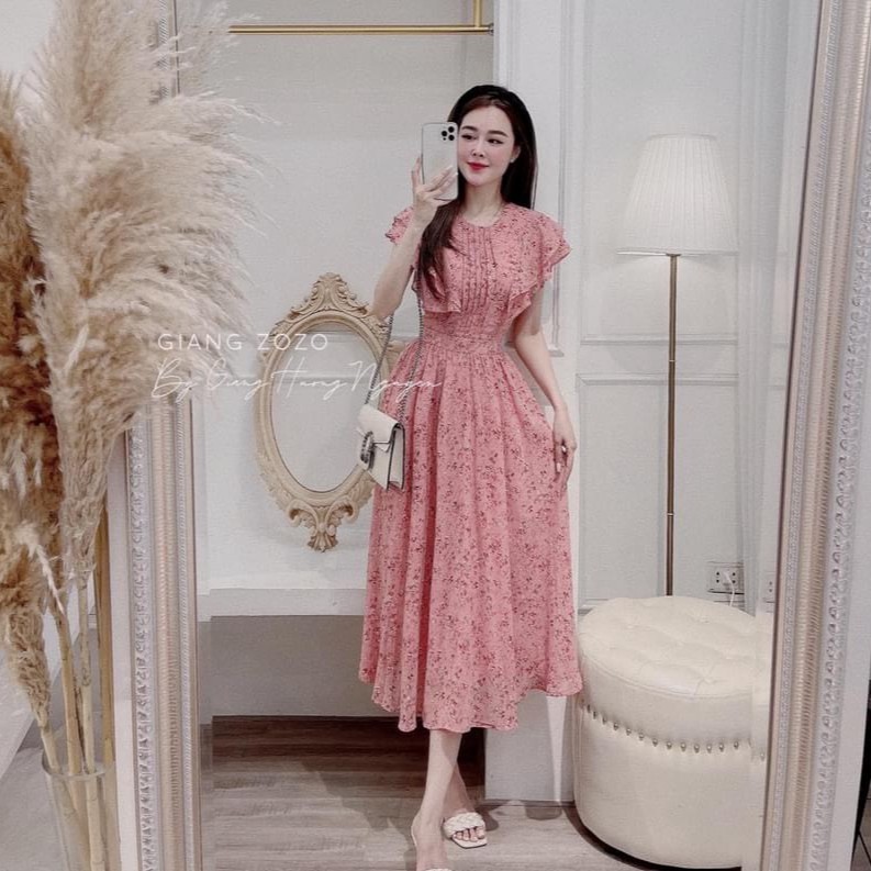 Váy hoa cánh tiên hồng, váy maxi hồng xinh xắn | BigBuy360 - bigbuy360.vn