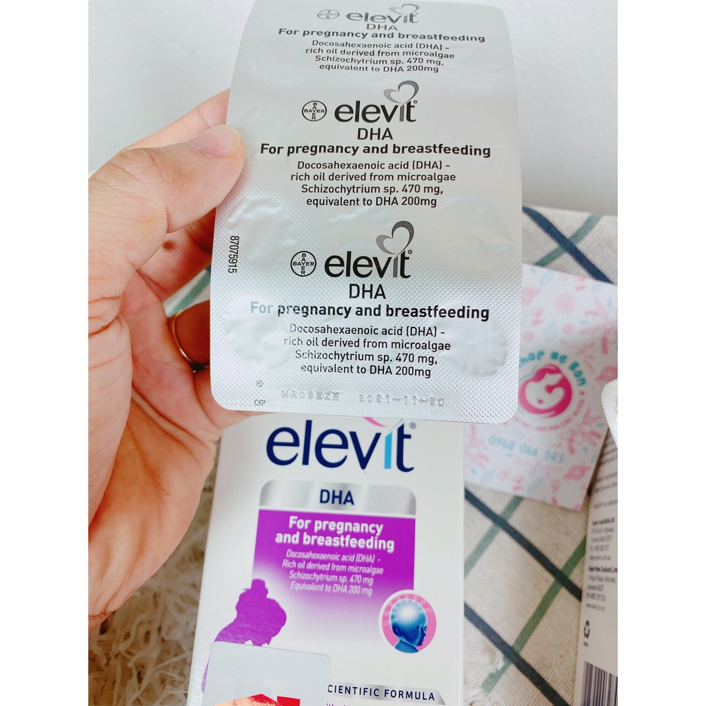 [Có Tem Chemist] Elevit DHA for Pregnancy and Breastfeeding, Elevit DHA bầu, Elevit DHA sau sinh 60v (Date 11/2021)