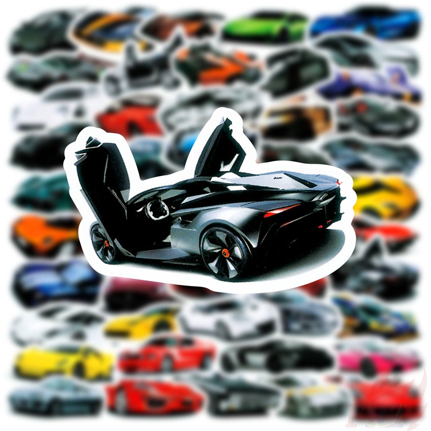 100Pcs/Set ❉ HellaFlush - SuperRun Supercar &amp; Hot Rod Series A Stickers ❉ JDM Racing Cars DIY Fashion Waterproof Decals Doodle Stickers