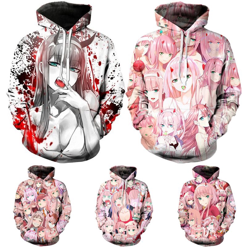 Áo Hoodie In Hình Anime 3d Cá Tính Cho Cặp Đôi