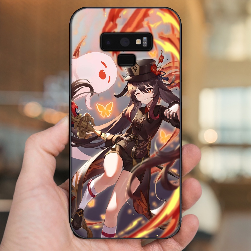 Ốp lưng Samsung Note 9 viền đen in hình Hutao Genshin Impact