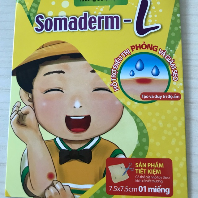 SOMADERM-L - Miếng dán trị phỏng/liền sẹo/mụn. Combo 5 cái 160