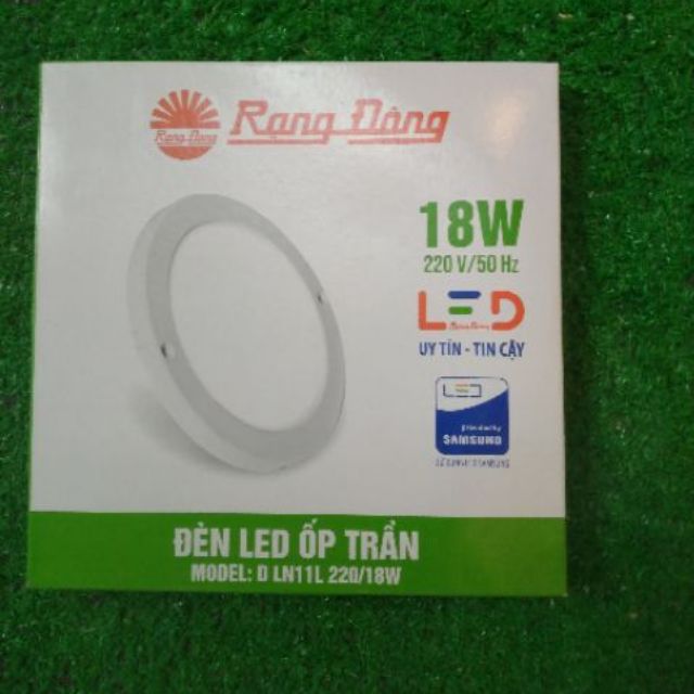 Đèn led ốp trần mỏng 22*22/18w Rạng đông